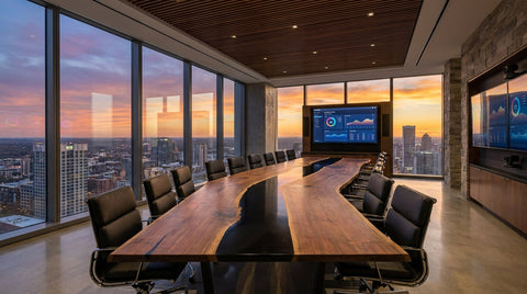 Driving the Future of Work: Why Tech Giants are Turning to Custom Black Walnut Epoxy Conference Tables in 2026