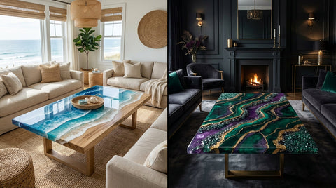Ocean Style or Geode Texture? Matching Your Interior Style with Resin Tables and the Advantages of Local Delivery