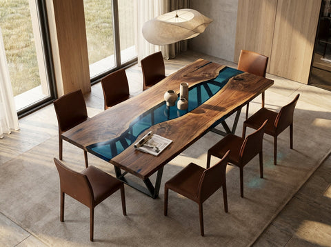 The High-End Custom Resin Dining Table Buying Bible: Dimensions, Spatial Flow, and Layout Planning
