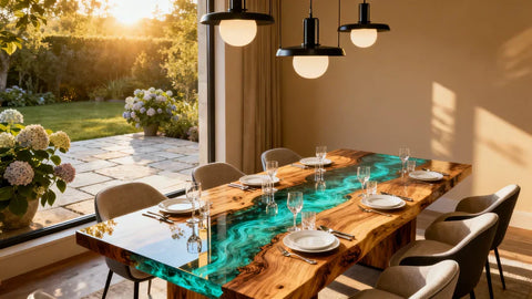 Bring the Ocean Home: How Resin River Tables Transform Your Living Space