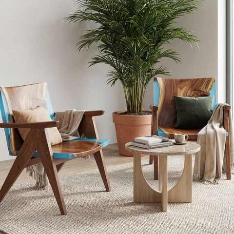 Aqua Grain Resin Chair #621
