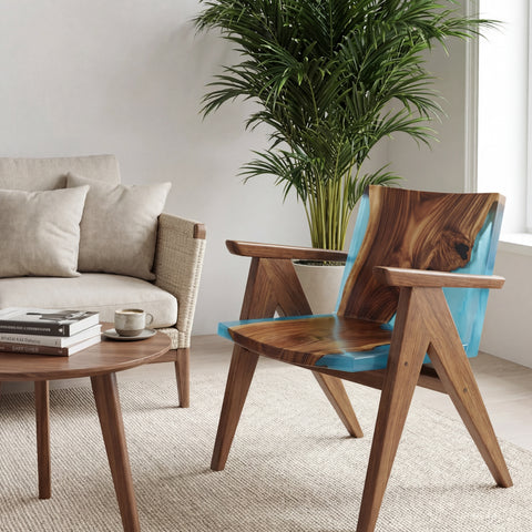 Aqua Grain Resin Chair #621
