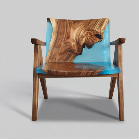 Aqua Grain Resin Chair #621