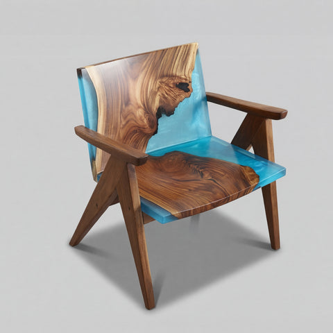 Aqua Grain Resin Chair #621