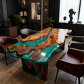 Custom-Black-Walnut-Epoxy-Resin-River-Table-Emerald-Teal-ZKF-472-01