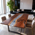 Custom-Black-Walnut-Epoxy-Resin-River-Table-Silver-Pearl-Smoked-Quartz-RZK-582-07