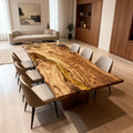 Custom-Olive-Wood-Epoxy-Resin-River-Table-Amber-Gold-Resin-JQF-824-04