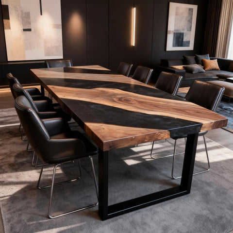 Custom-Walnut-Epoxy-Resin-River-Table-Black-Pearl-Resin-KZP-482-09