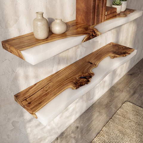 Frost Line Resin Wood Wall Shelf #499