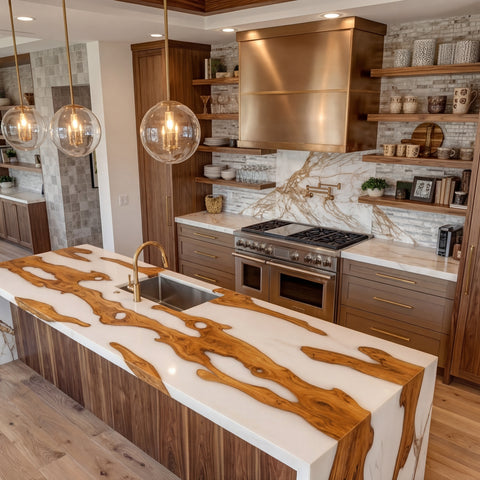Olive Crest Resin Countertop #458