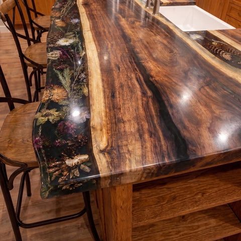 Custom Black Walnut Epoxy Rectangular Table &nbsp; Reservation Payment $500 for Sherry Coffman